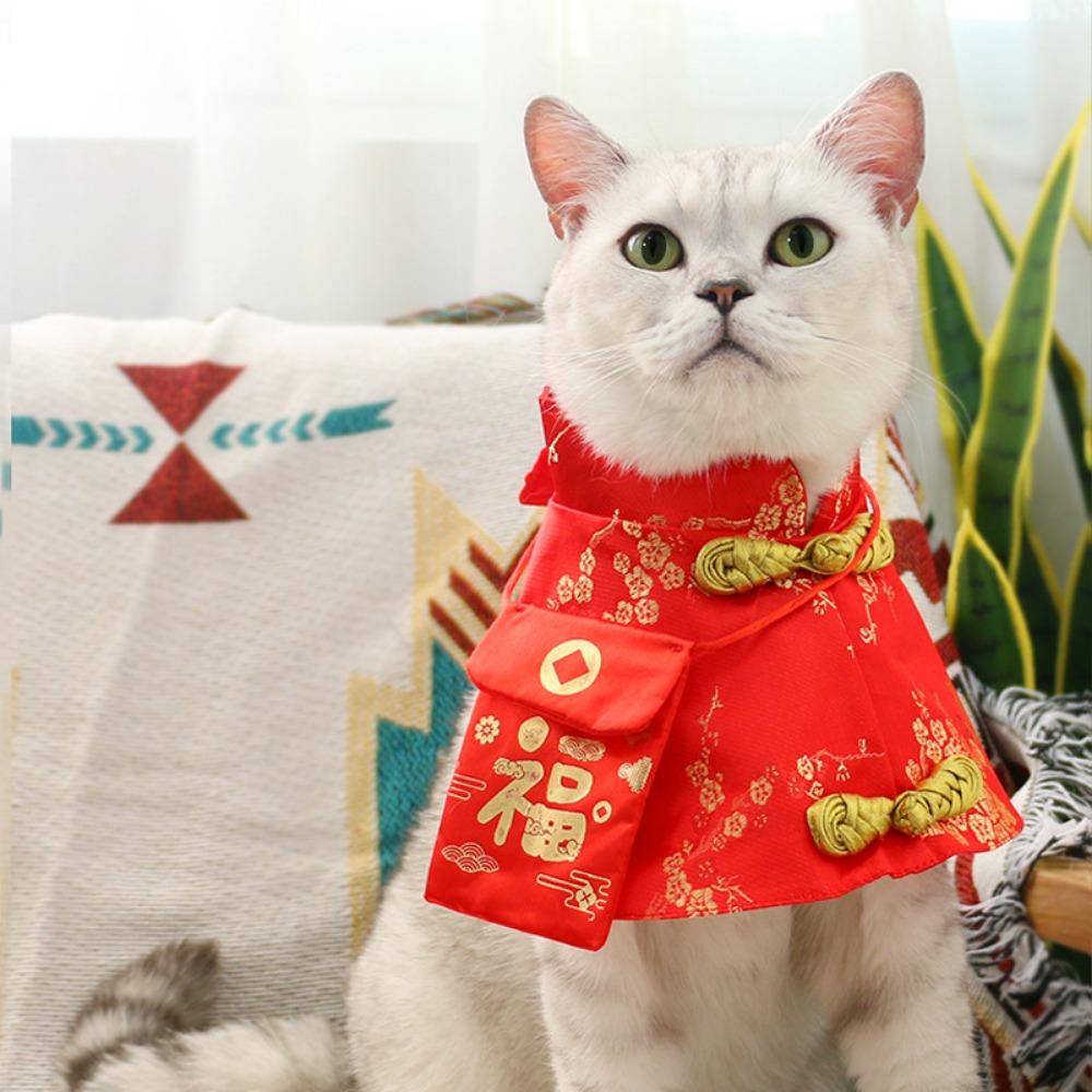 Áo Choàng Đỏ Phong Cách Giáng Sinh Cho Thú Cưng