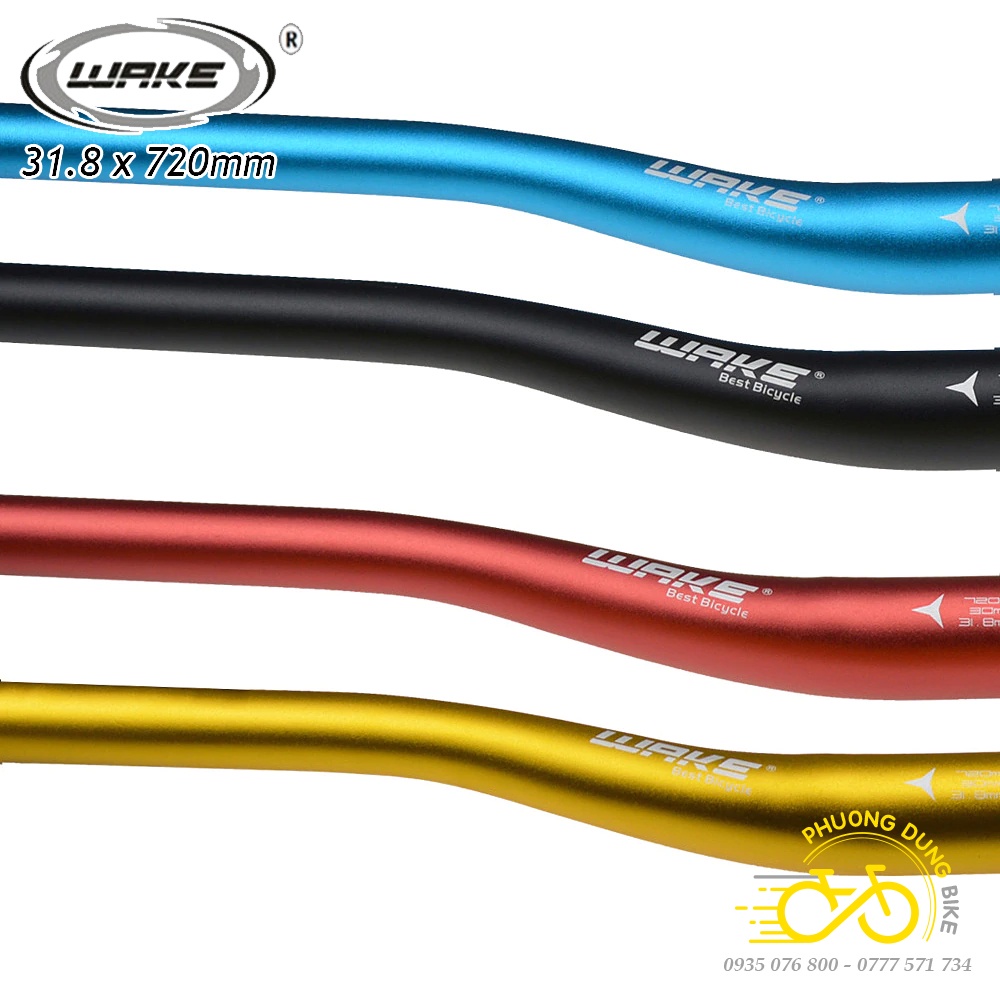 Ghi đông nhôm xe đạp WAKE 31.8x720mm