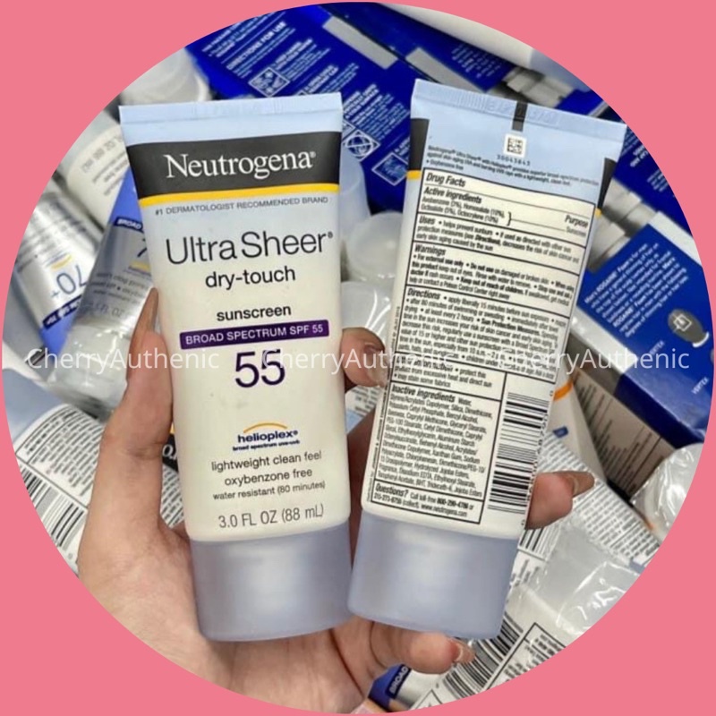 Kem chống nắng dành cho body Neutrogena Ultra Sheer Dry Touch SPF 55 (88ml)