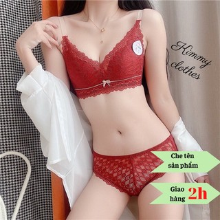Bộ đồ lót ren cao cấp mút mỏng nâng ngực. set áo ngực mềm mịn ren quyến rũ