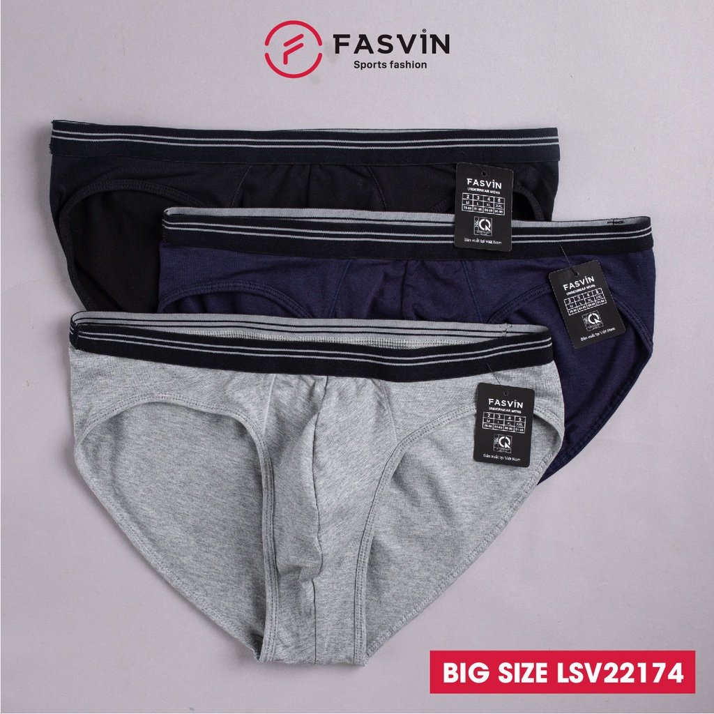 Quần Lót Nam Big Size FASVIN Vải Cotton Chun Co Giãn Mềm Mát Hàng Nhà Máy Phom Dáng Đẹp LSV22174.HN