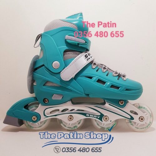 Giày trượt patin trẻ em, patin cho bé.Tặng bảo vệ chân tay 6 món,Túi đựng giay. Patin bánh cao su phát sáng 8 bánh
