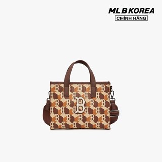 MLB - Túi tote chữ nhật Cube Monogram Small 3AORS022N-43BRD