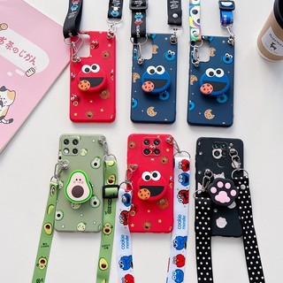 Ốp Điện Thoại Silicon Hoạt Hình Có Dây Đeo Chéo Cho Xiaomi Redmi Note 9 Pro Max 9s Redmi 9 9C 9A