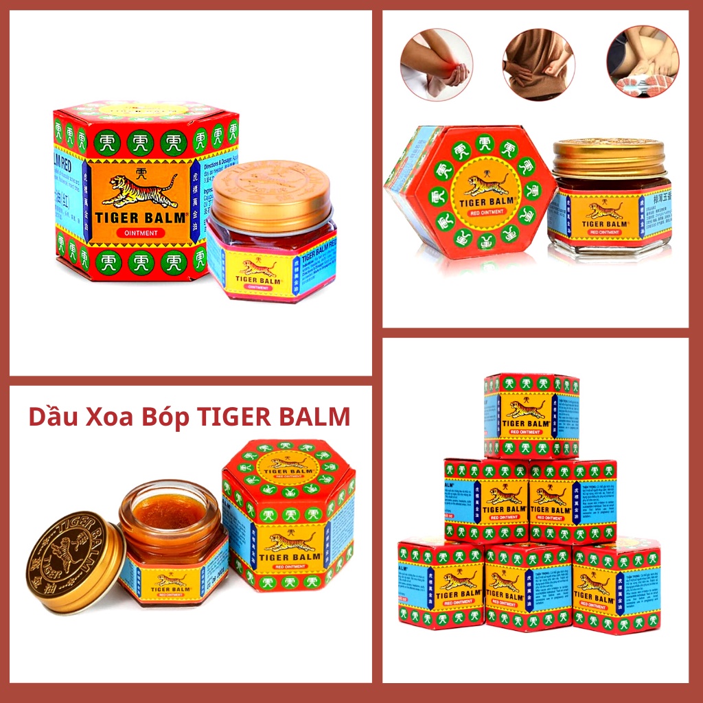 TIGER BALM RED Cao Xoa Bóp/ Dầu Cù Là - Giúp Giảm Các Chứng Đau Nhức Cơ, Đau Đầu, Nghẹt Mũi, Côn Trùng Cắn,...