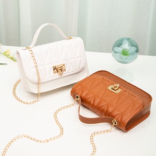  Túi đeo chéo vai nữ có quai xách cầm tay da hàn quốc đẹp dáng vuông trần trám nhiều màu có khóa giá rẻ S2 T178 