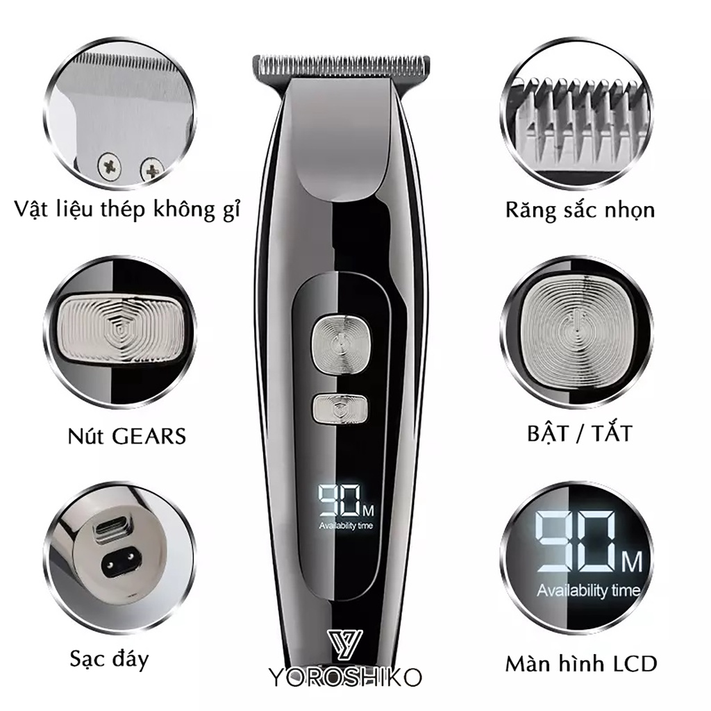 Tông đơ cắt tóc cầm tay Yoroshiko hàng cao cấp chính hãng . Tiện lợi cho gia đình và trẻ nhỏ