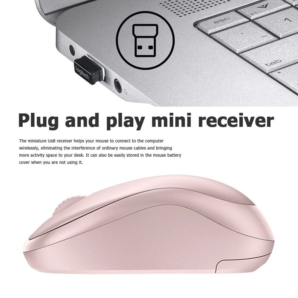Chuột không dây Logiteche M220 Silent - giảm ồn, USB, pin 1.5 năm, phù hợp PC/Laptop | BigBuy360 - bigbuy360.vn