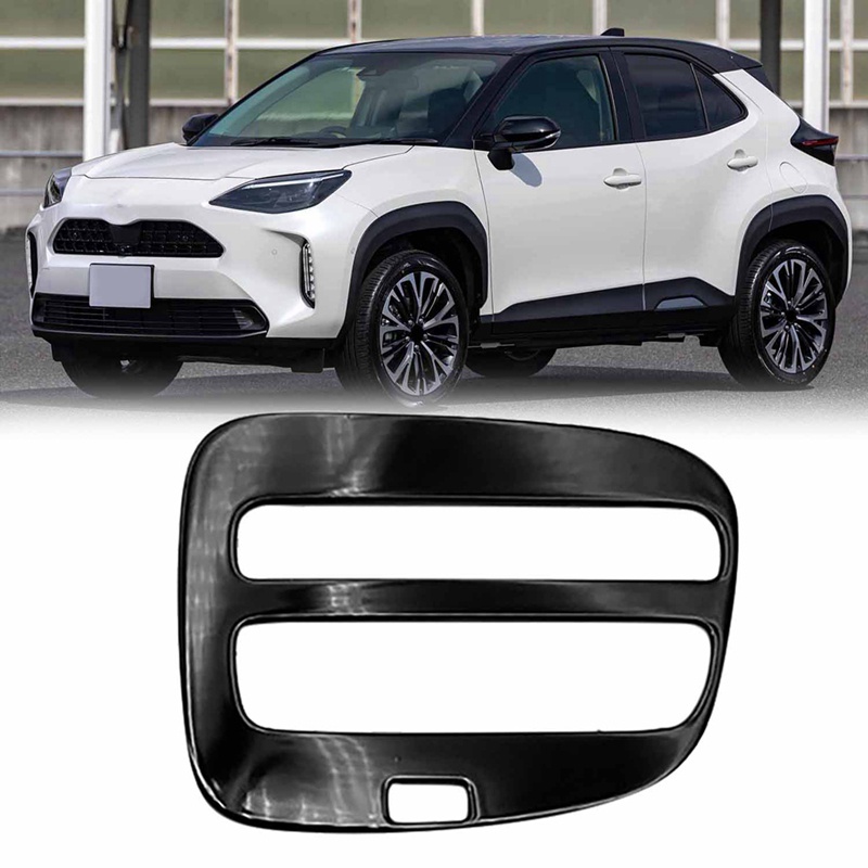 Khung Bọc Núm Gạt Cần Số Màu Đen Sáng Phong Cách Dành Cho Xe Hơi Toyota YARIS / YARIS CROSS 2020 2021 RHD