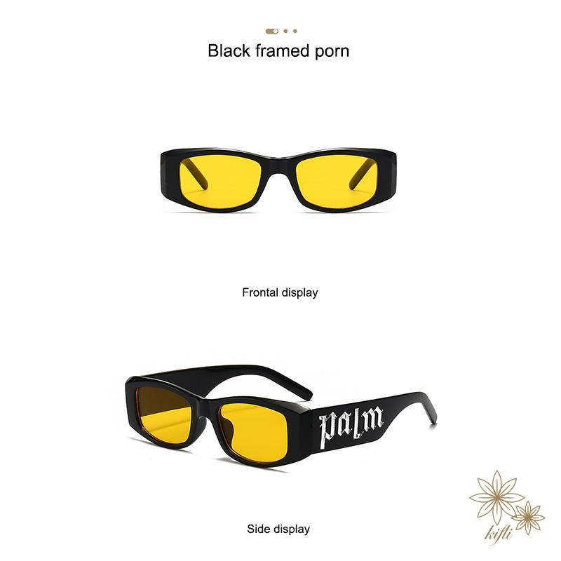 Thời trang Hip Hop Nam và Nữ Kính râm Gọng đen Chữ Punk Chống nắng Kính râm