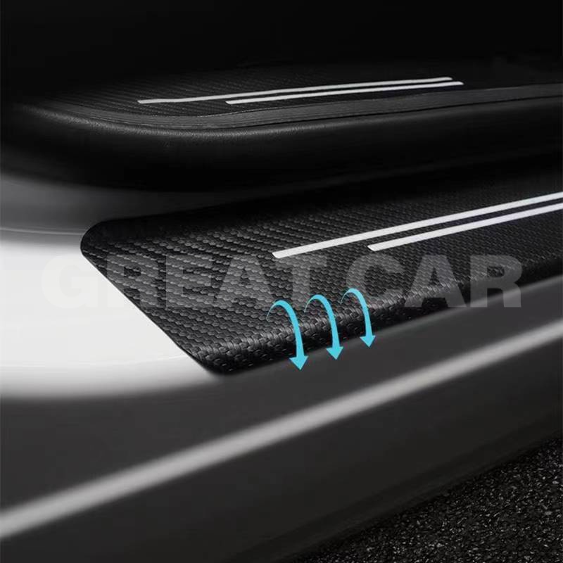Nẹp Dán Vân Carbon Chống Trầy 4 Chiếc Sợi Carbon Dán Xe Dán Cửa ô Tô DáN ChốNg XưỚC Ô Tô Bảo Vệ Cửa ô Tô Phụ Peugeot TOYOTA Greatcar