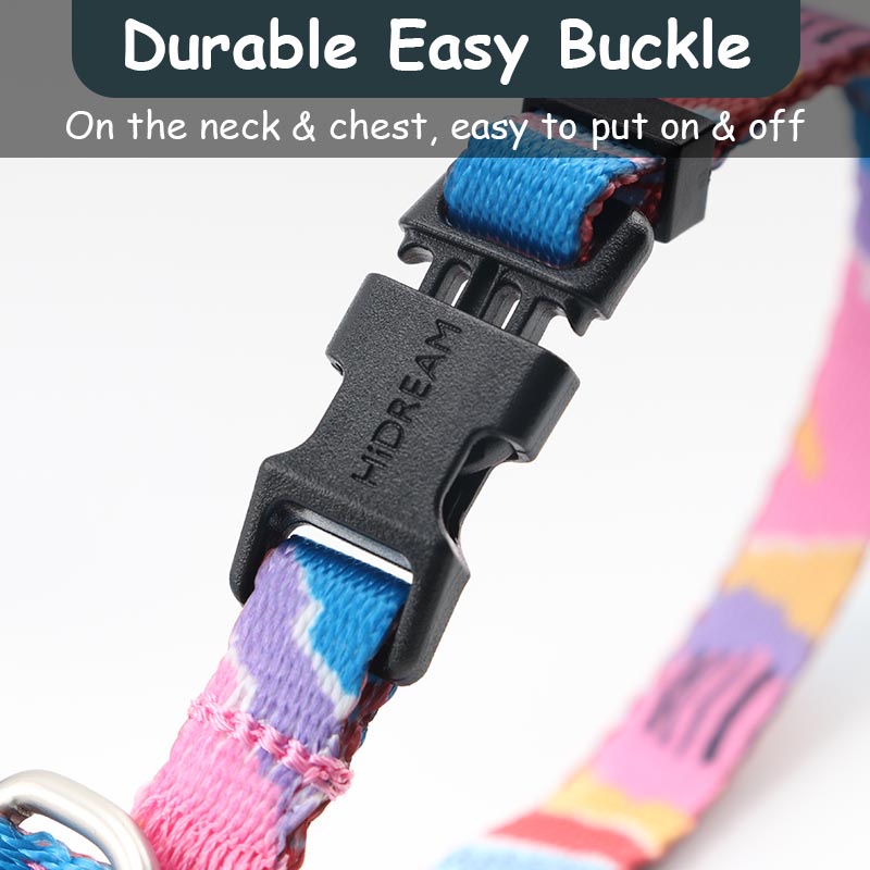 HamshMoc Bộ Dây Dắt Và Dắt Thú Cưng Đi Dạo Bằng Polyester Mềm Mại Họa Tiết Hoa Hamsa Có Thể Điều Chỉnh