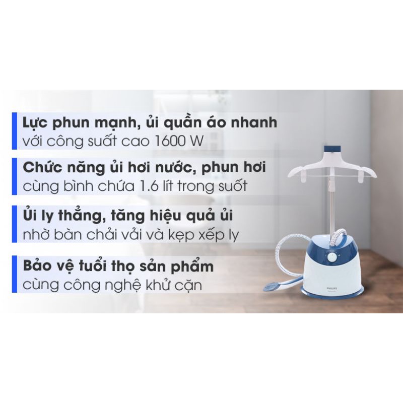 Bàn ủi hơi nước đứng Philips GC518 1600W hàng mới fullbox 100% chính hãng 100%