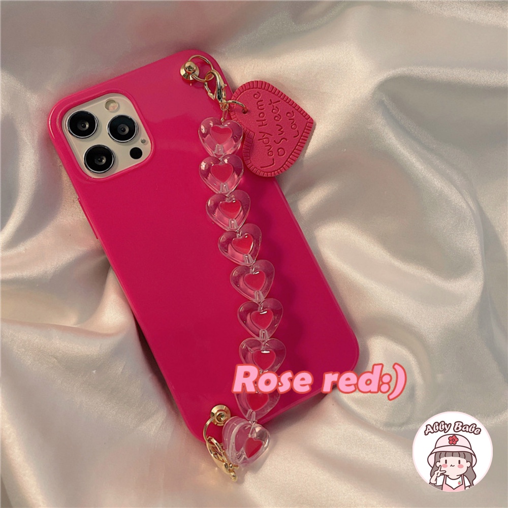Ốp Điện Thoại TPU Dẻo Mỏng Nhẹ Họa Tiết Trái Tim &amp; Vòng Đeo Tay Cho IPhone 14 Pro Max 11 7Plus 13 12 11 Pro Max X XS XR