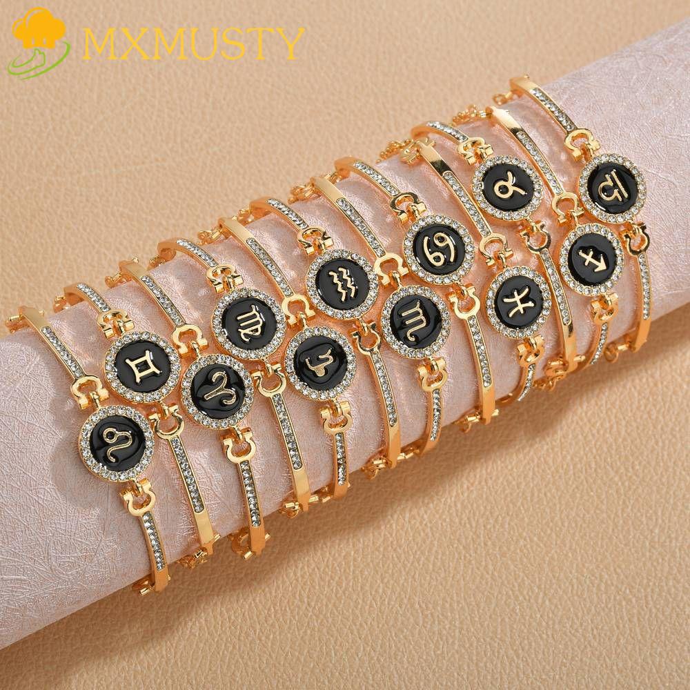 Vòng Tay Unisex Họa Tiết Hình Học Sáng Tạo MXMUSTY|Màu Sắc|Vòng Đeo Tay Mặt Chòm Sao Mười Hai Chòm Sao