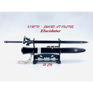 Móc khóa trưng bày Kirito Elucidator Sword At online SAO