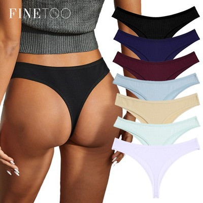 FINETOO Set 10 Quần Lót Cotton Thoáng Khí Gợi Cảm Cho Nữ