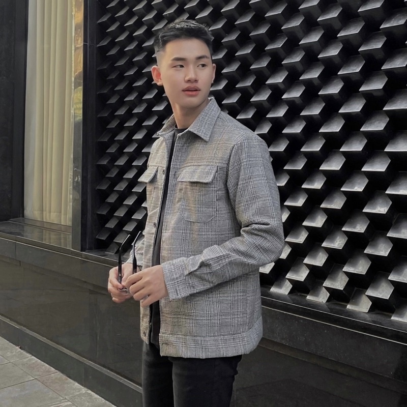 Áo Sơ Mi Nam Dạ Tweed Hai Lớp Premium Cao Cấp Hot Trend Unisex Chất Vải Dày Đẹp Mr Smile 99 Shop