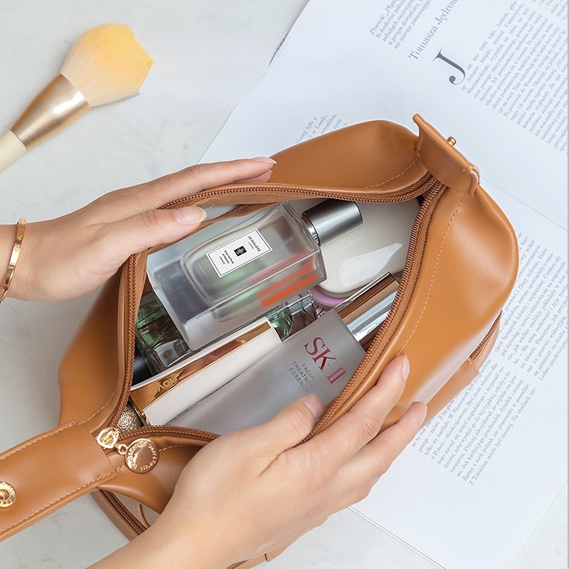 Túi Da PU Cao Cấp Đựng Mỹ Phẩm Cỡ Lớn Tiện Dụng