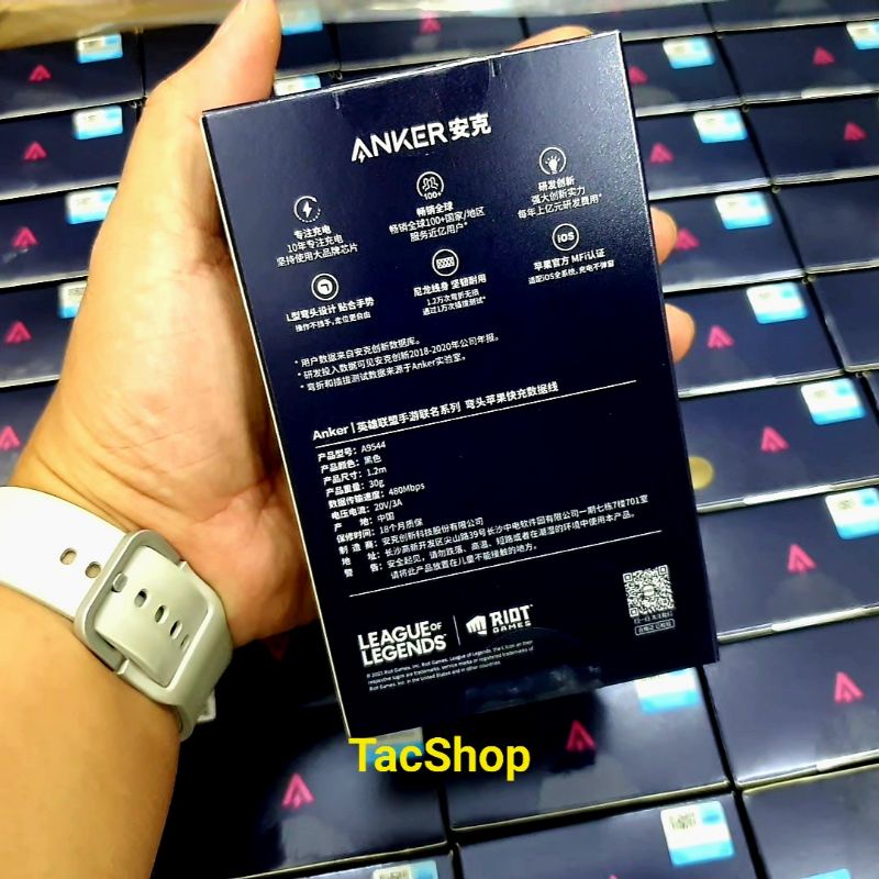 Cáp sạc nhanh PD 60W Anker A9544 Type C To L phiên bản Liên Minh Huyền Thoại