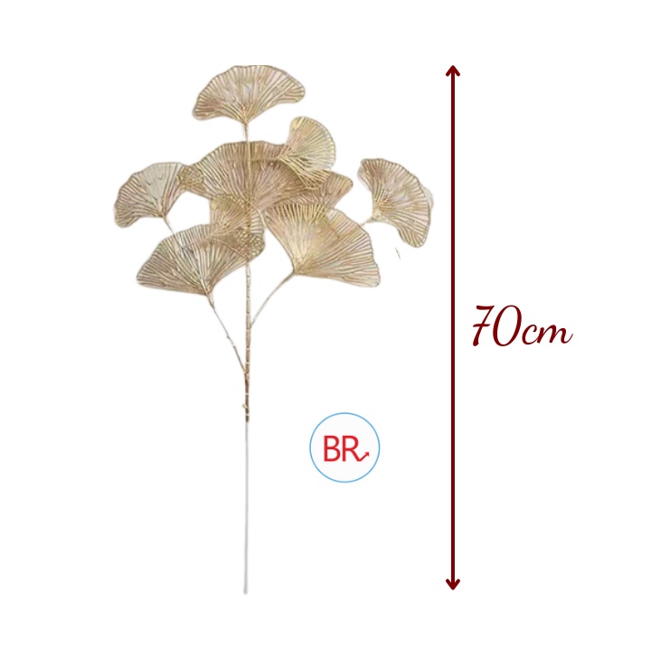 Cành rẻ quạt trang trí Tết tài lộc – Cành lá hoa vàng kim trang trí nhà cửa – 01742