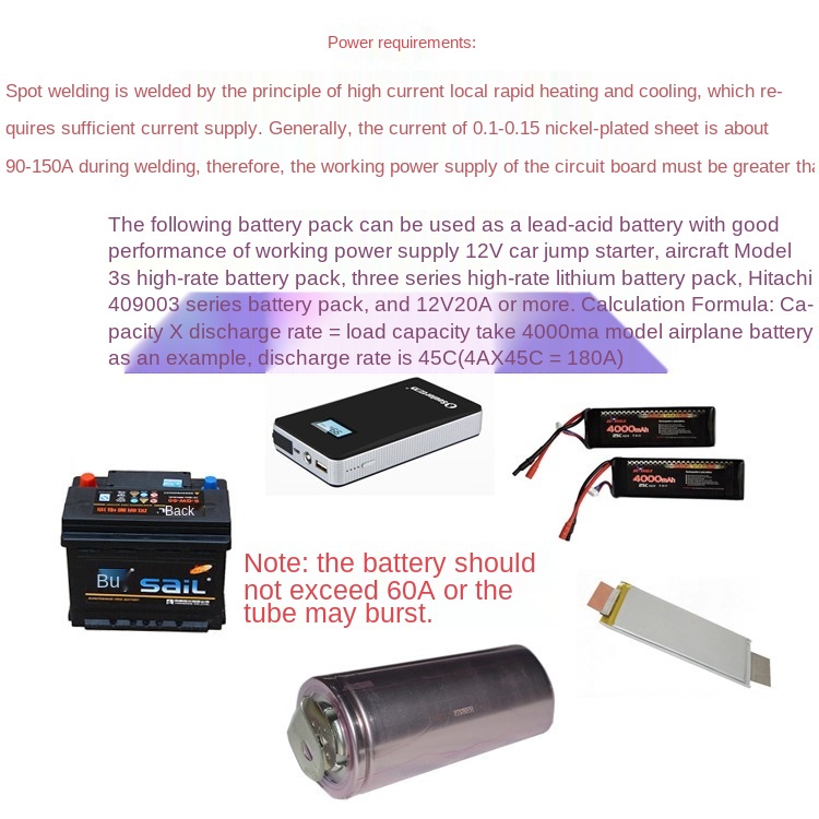 TỰ LÀM máy hàn pin di động tại chỗ lưu trữ máy hàn bảng mạch PCB Thiết bị hàn cho 18650 26650 32650 12V