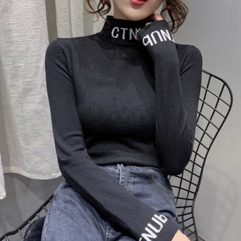 Áo Thun Nữ Dài Tay Cổ Lọ Thời Trang Đức