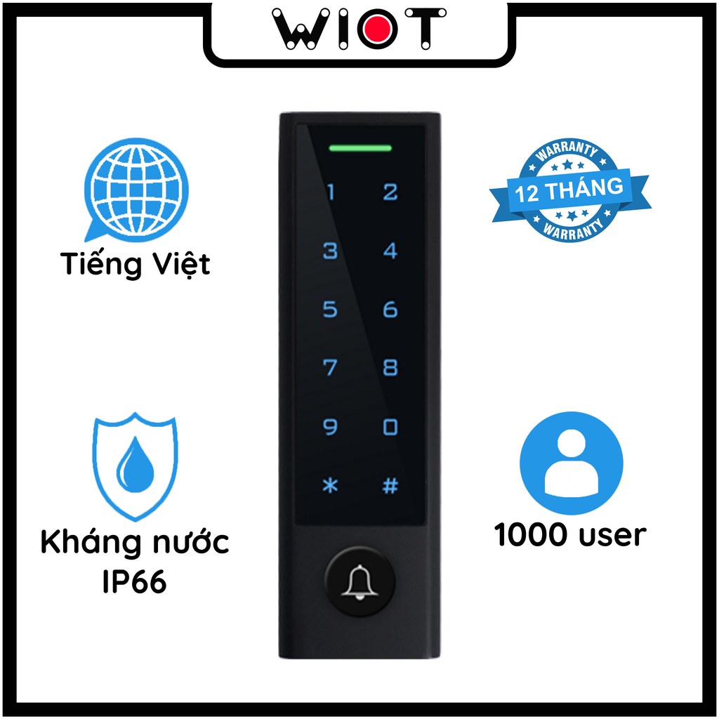 ĐẦU ĐỌC THẺ TỪ, MẬT KHẨU SỬ DỤNG APP TUYA CH3 EM+MF  ACCESS CONTROL KIỂM SOÁT RA VÀO