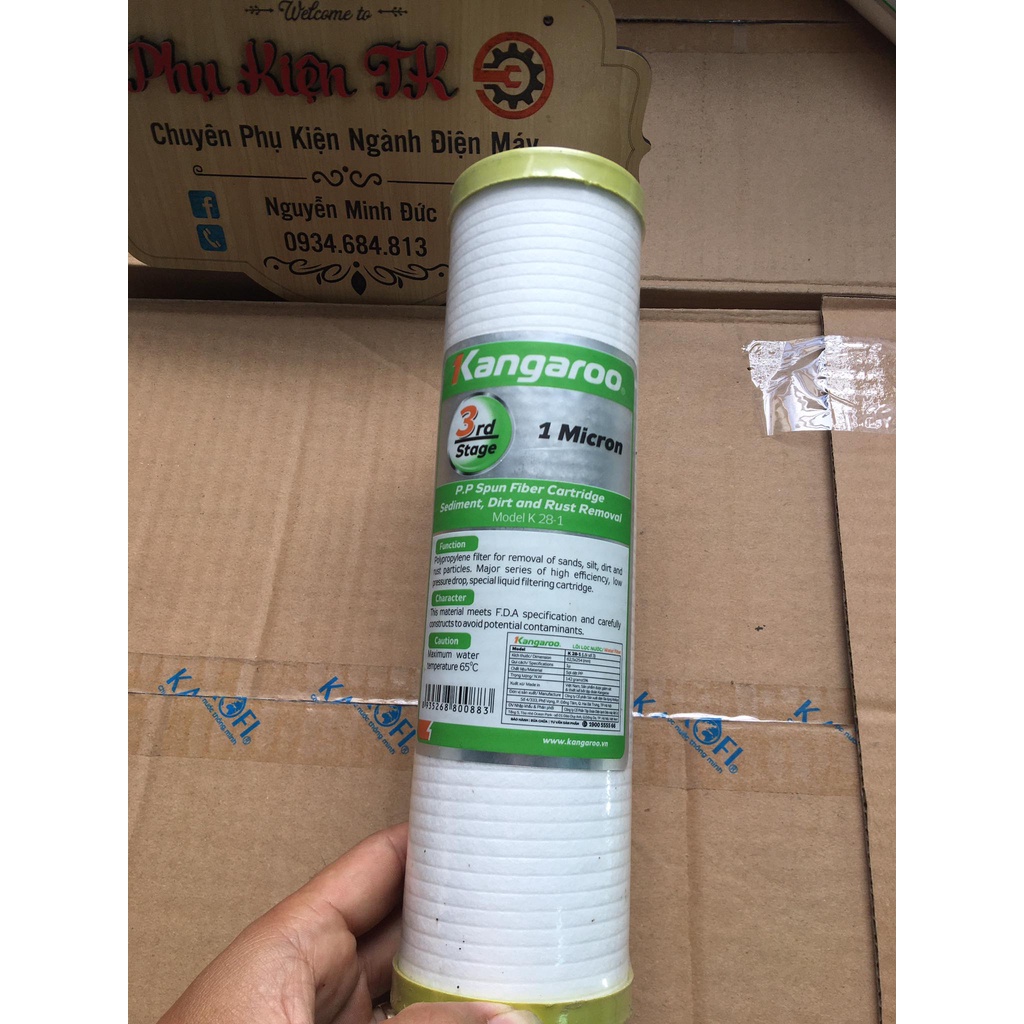 Lõi lọc nước kangaroo bộ 123 chính hãng