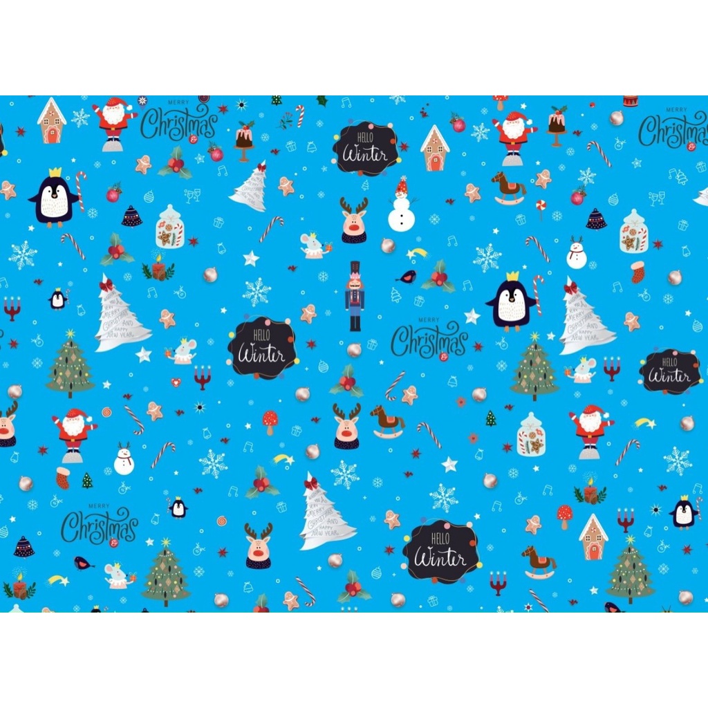 Giấy gói quà giáng sinh, noel xấp 50 tờ khổ 50 x 70cm