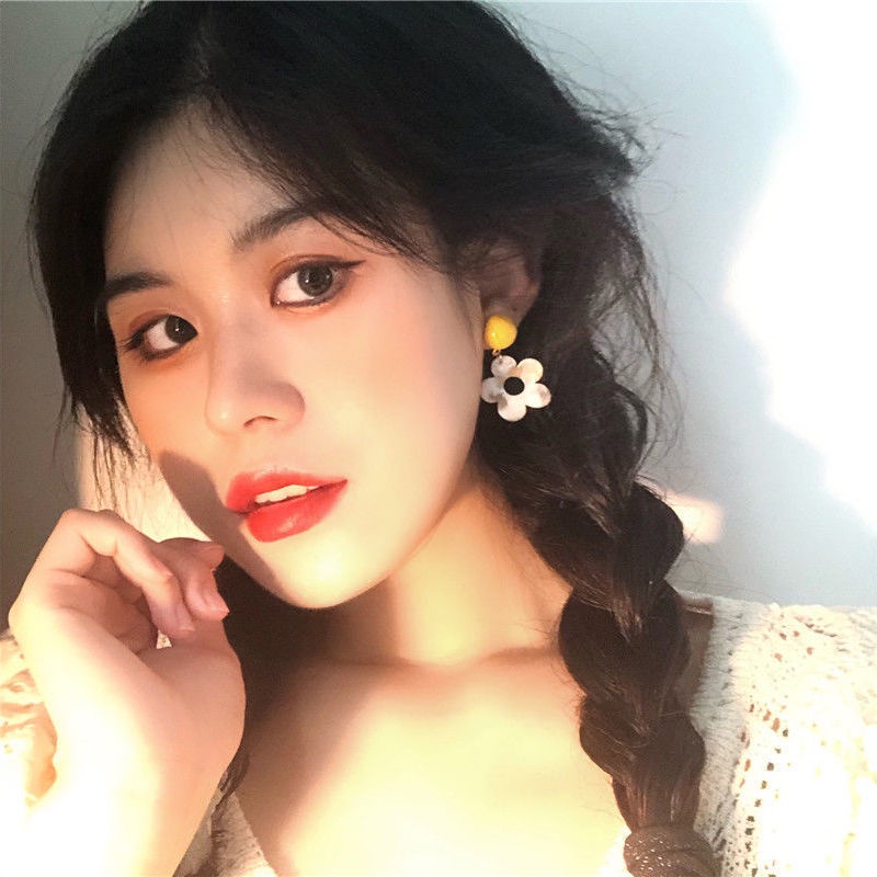 Khuyên Tai Acrylic Hình Hoa Phong Cách Hàn Quốc 2022 Mới