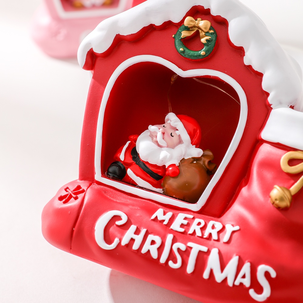 Hộp đựng bút INFEEL.ME hình ngôi nhà giáng sinh có đèn chiếu sáng sáng tạo