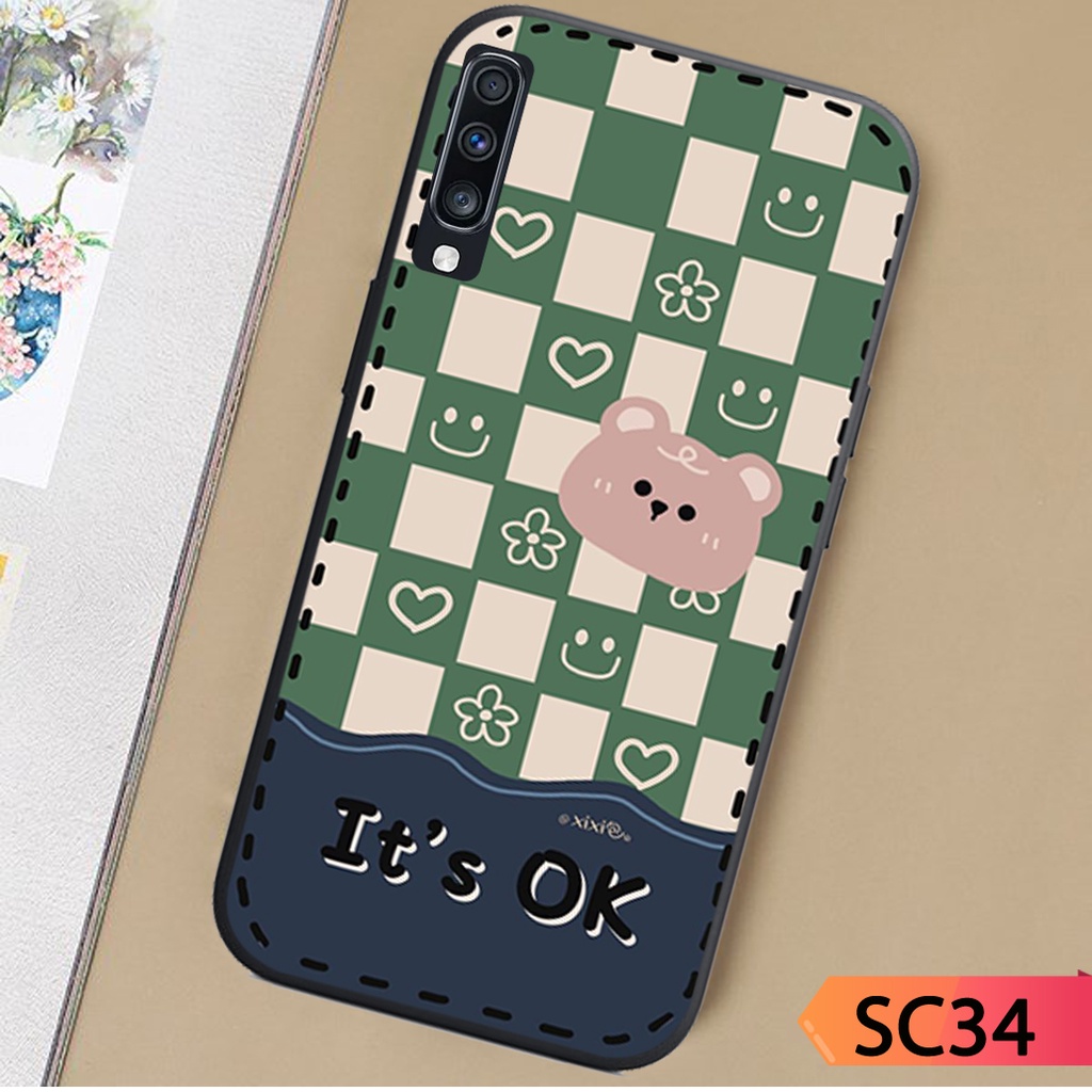 Ốp lưng Samsung  A30S - A50S - A50- A70 - ốp in caro mặt cười ngôi sao xinh xắn đáng yêu có in giờ, ngày, tháng