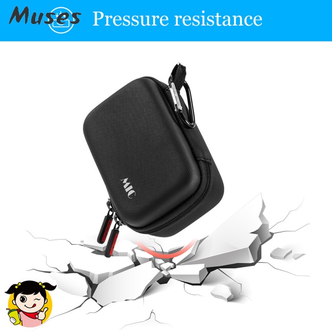 Túi Đựng Micro Cầm Tay Không Dây Bằng Da Pu Họa Tiết Kim Cương Chống Nước Chống Rơi Kèm Móc Khóa Carabiner Cho Dji Mic