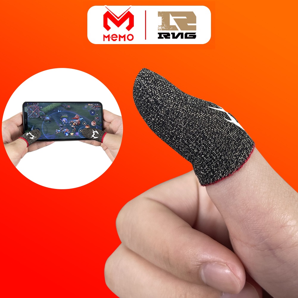 Găng chơi game ff MEMO V4 gaming carbon sợi bạc chống mồ hôi bao tay freefire pubg liên quân mobile cho điện thoại