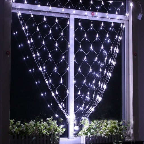 💥Giá Sỉ💥 Rèm Đèn Led Trang trí Ngoài Trời Dạng Lưới Cá 2x2m 3x3m Có Hộp Chỉnh Chế Độ Nháy Chớp Đứng Yên Nhiều Màu