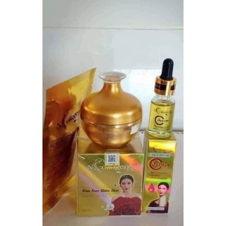 Combo kem sâm + serum ncollagen tặng tẩy tế bào chết