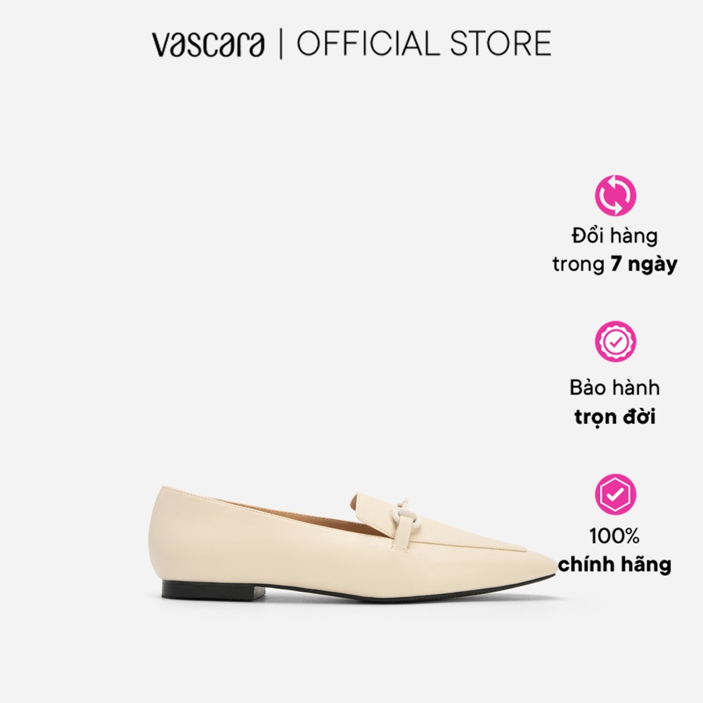 Vascara Giày Lười Phối Khóa Nhung Trang Trí Mắt Xích - MOI 0101