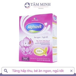 ALPHAVIT BÉ ĂN NGON, NGỦ TỐT, PHÁT TRIỂN TRÍ THÔNG MINH (20 ỐNG)