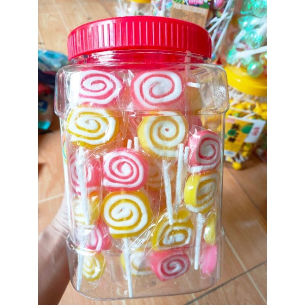 Sỉ 1 hũ 200cây kẹo mút mini Mix các vị trái cây cho bé