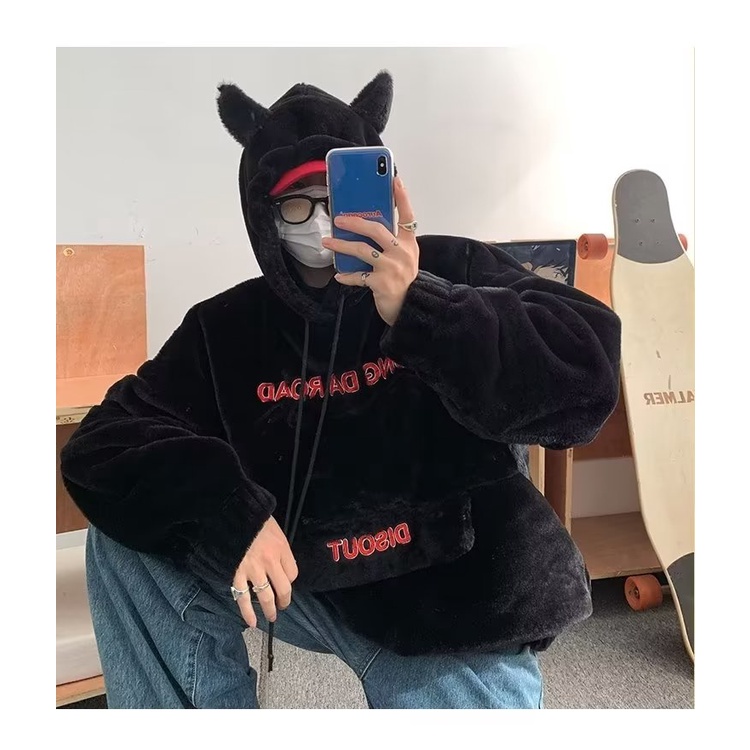 Áo Khoác Hoodie Lông Cừu Mềm Mại Thoải Mái Phong Cách Đường Phố Cho Nam Giới Cỡ M-3XL 540g