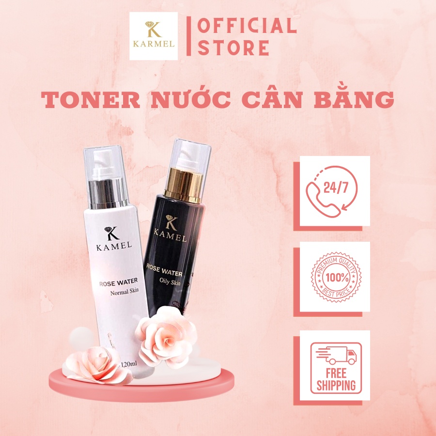 Toner Nước Cân Bằng, nước hoa hồng Karmel Cho Mọi Loại Da 150ml