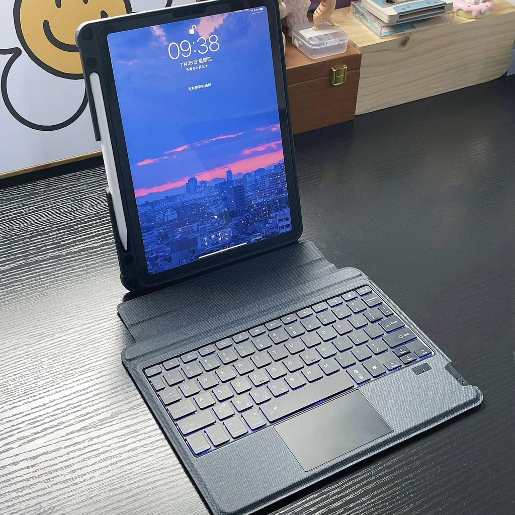 Ốp Lưng/BaoDa/Case Bàn Phím Bluetooth iPad Có Đèn Led Phím, Trackpad Mượt Mà, Có Thể Tháo Rời Bàn Phím WIWU Mag Touch