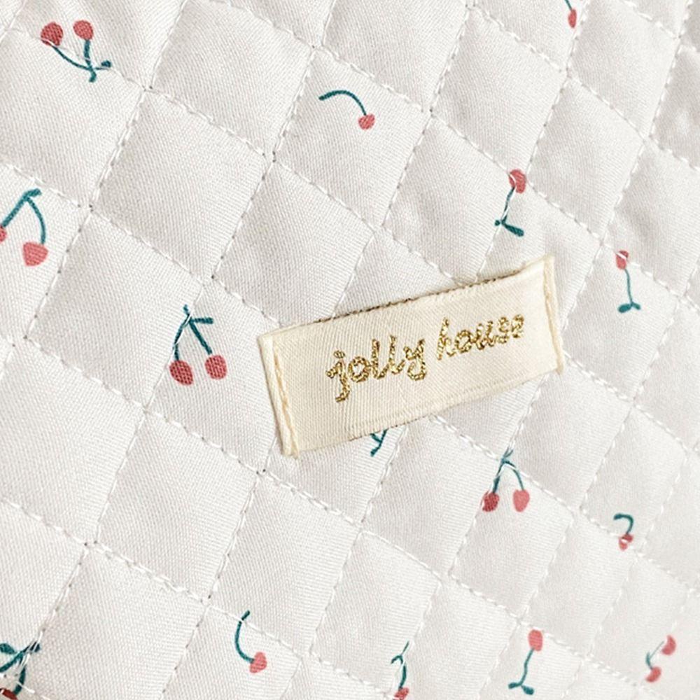 Upstopvn Túi Đựng Đồ Trang Điểm Cotton Khóa Kéo Di Động