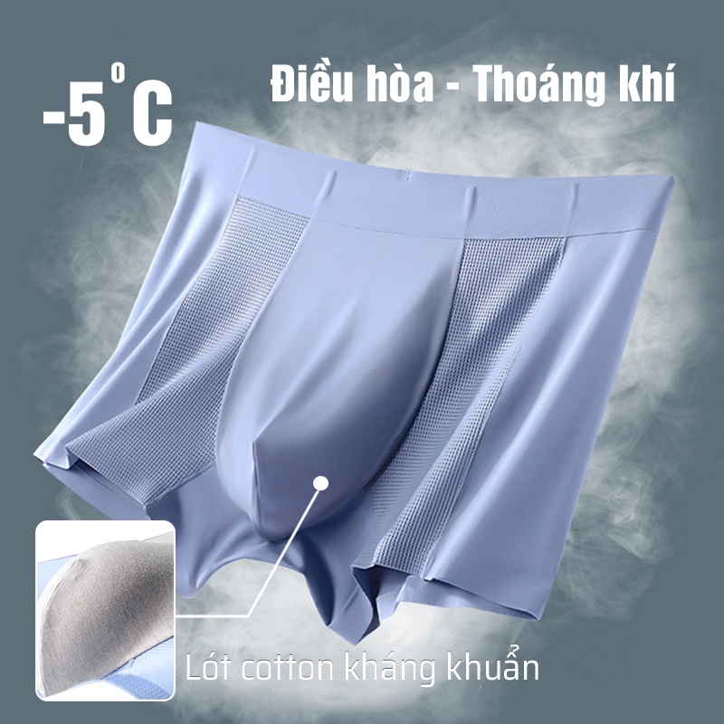 Quần lót nam boxer điều hòa - Quần sịp nam thông hơi chất vải AirModal thoáng khí cao cấp MLQ06