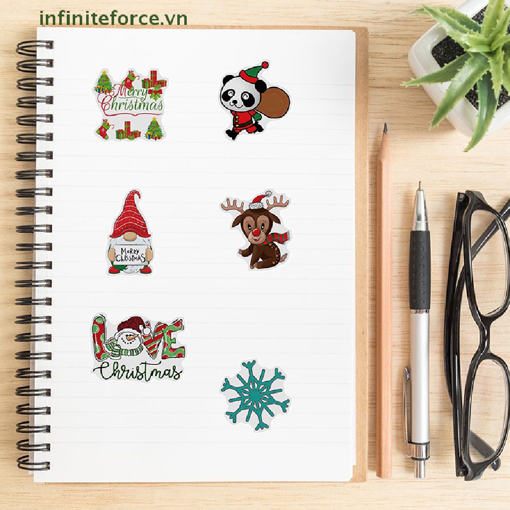 Túi 100 Miếng Dán Trang Trí Đa Năng Chủ Đề Giáng Sinh