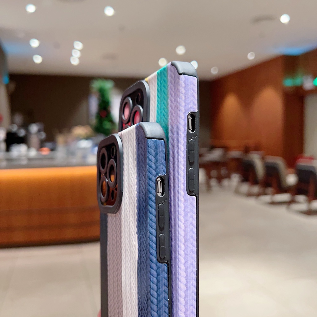 Ốp Điện Thoại Da Chống Sốc Nhiều Màu Thời Trang Cho iPhone 14 / 13 / 12 / 11 / X / 8 / 7P