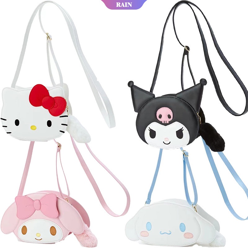 Túi Xách Da PU Hình Hoạt Hình Hello Kitty Cinnamoroll Kuromi My Melody Cho Nữ