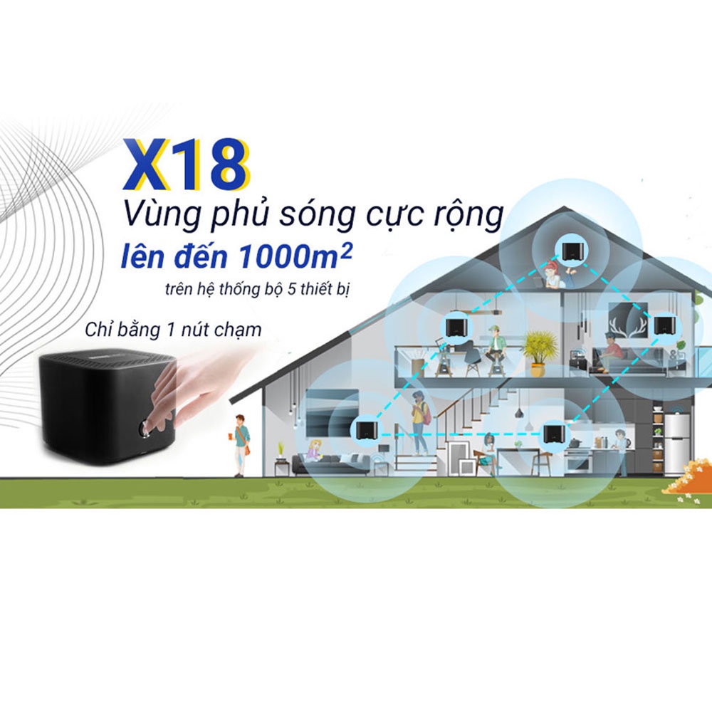 Router Wi-Fi Mesh thế hệ thứ 6 AX1800 - X18 hàng chính hãng