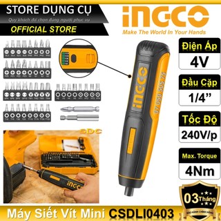 4v máy siết vít dùng dùng pin lithum ingco csdli0403